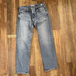 Moussy Vintage Distressed Straight-Leg Jeans – Size 28 – Made in Japan